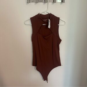 Abercrombie & Fitch Brown Cut Out Bodysuit NET